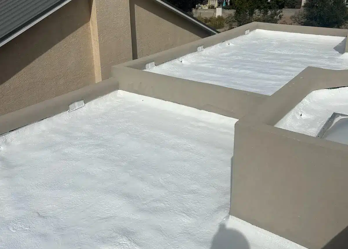 New flat roof installation on residential home in Rio Rancho New Mexico